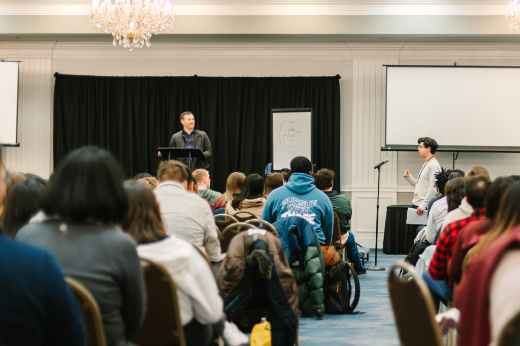 Speaking the word of God.